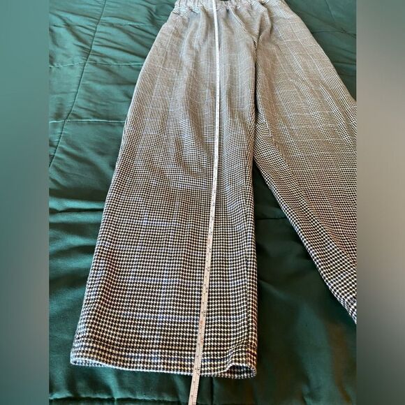 Vintage Bobbie Brooks Black and White Plaid Stretchy Elastic Pants Size Medium P - Picture 6 of 6